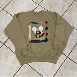 🎄Hand Painted Christmas Sweatshirt, Large🎄